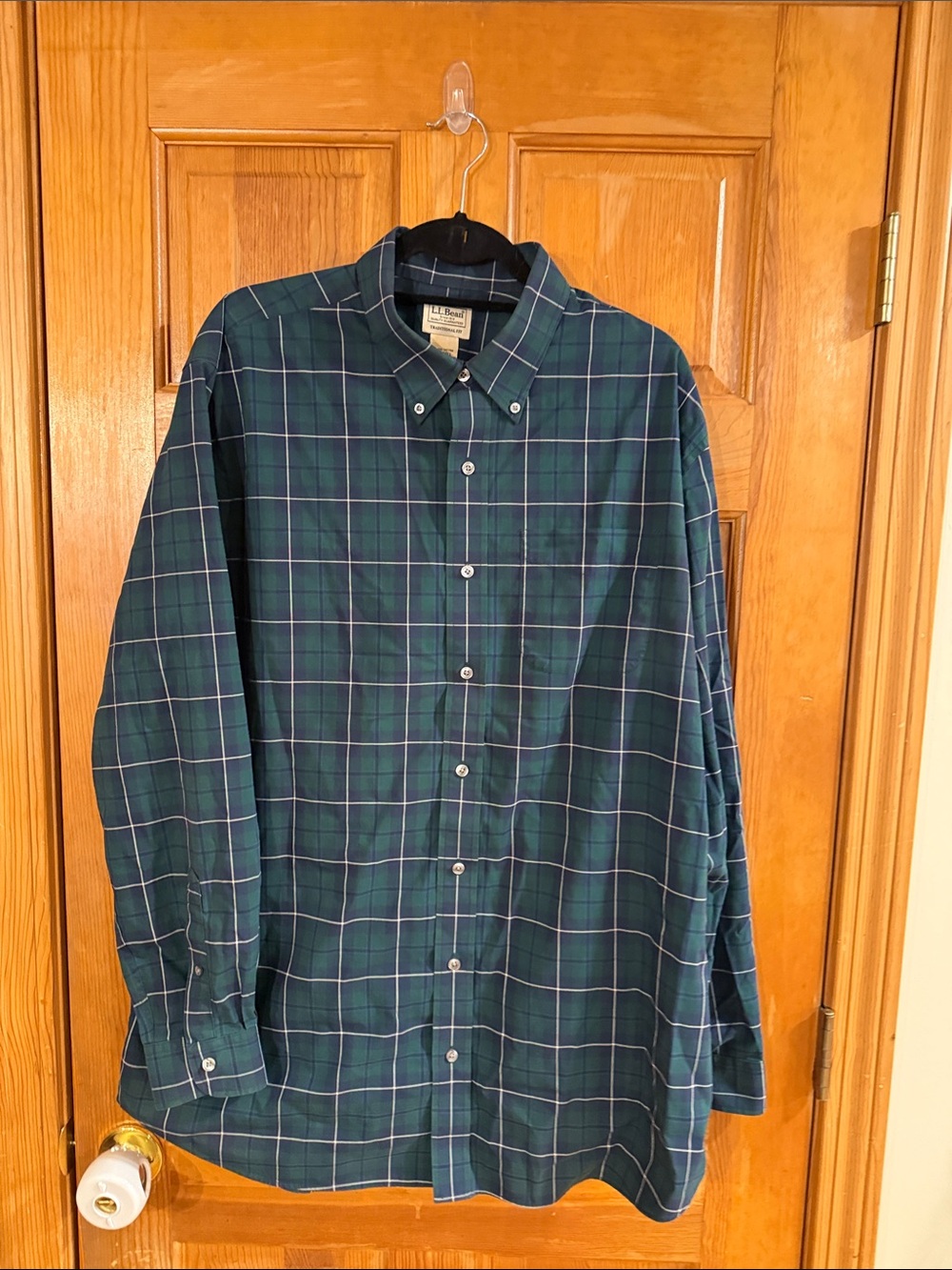 L.L.Bean plaid traditional fit button down shirt size Xlarge -tall